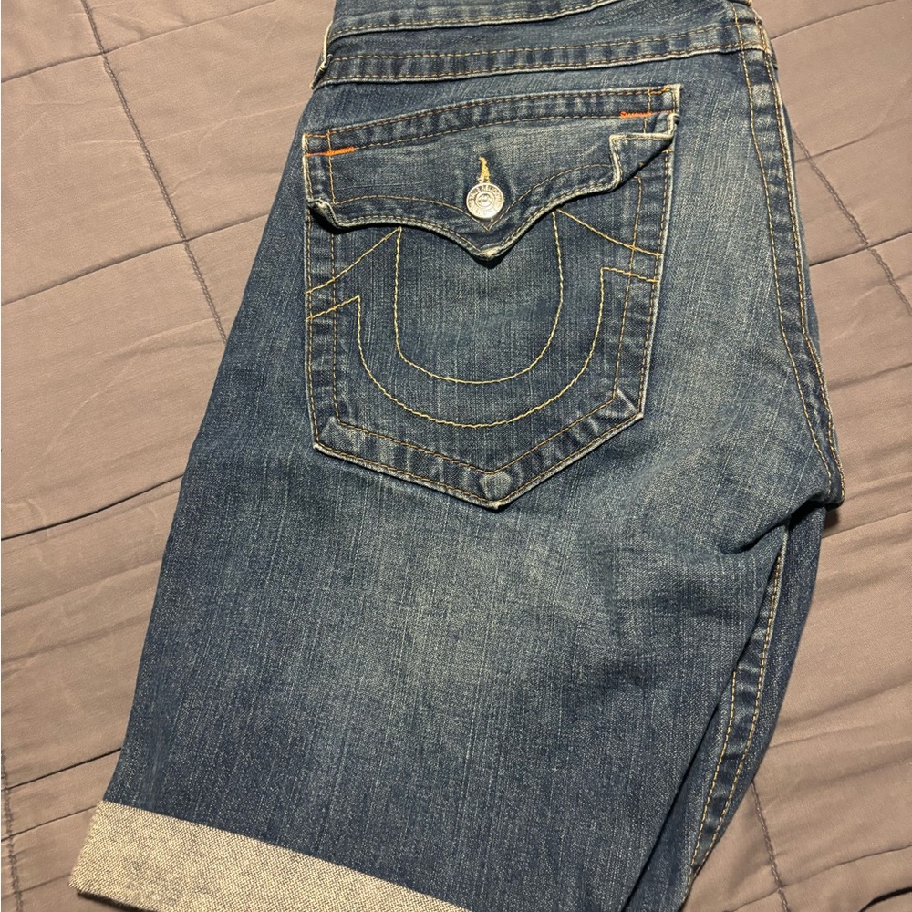 True Religion Blue Boyfriend Jeans